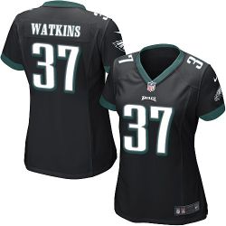 Cheap Jaylen Watkins Eagles Women Jersey From China Black Game #37