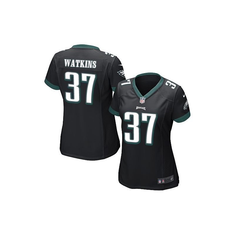 Cheap Jaylen Watkins Eagles Women Jersey From China Black Game #37