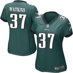 Cheap Jaylen Watkins Eagles Women Jersey From China Green Game #37