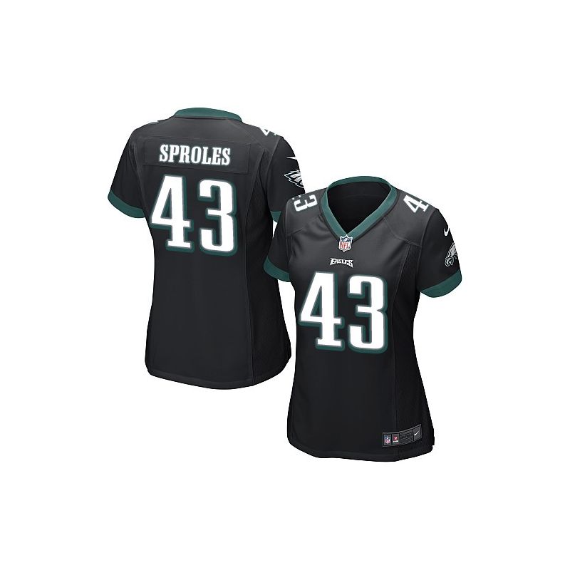 Cheap Darren Sproles Eagles Women Jersey From China Black Game #43