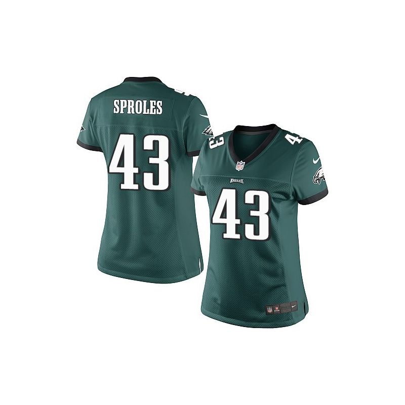 Cheap Darren Sproles Eagles Women Jersey From China Green Game #43