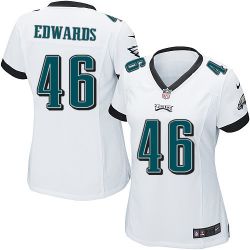 Cheap Herman Edwards Eagles Women Jersey From China White Game #46