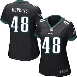 Cheap Wes Hopkins Eagles Women Jersey From China Black Game #48