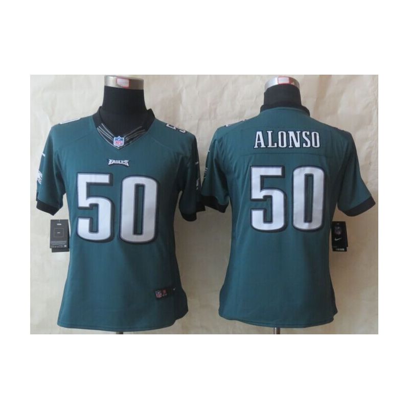 Cheap Kiko Alonso Eagles Women Jersey From China Green Game #50