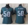 Cheap Kiko Alonso Eagles Women Jersey From China Green Game #50