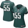 Cheap Brandon Graham Eagles Women Jersey From China Green Game #55