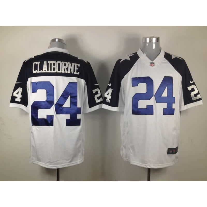 Cheap Morris Claiborne Cowboys Jersey #24 White Thanksgiving Limited