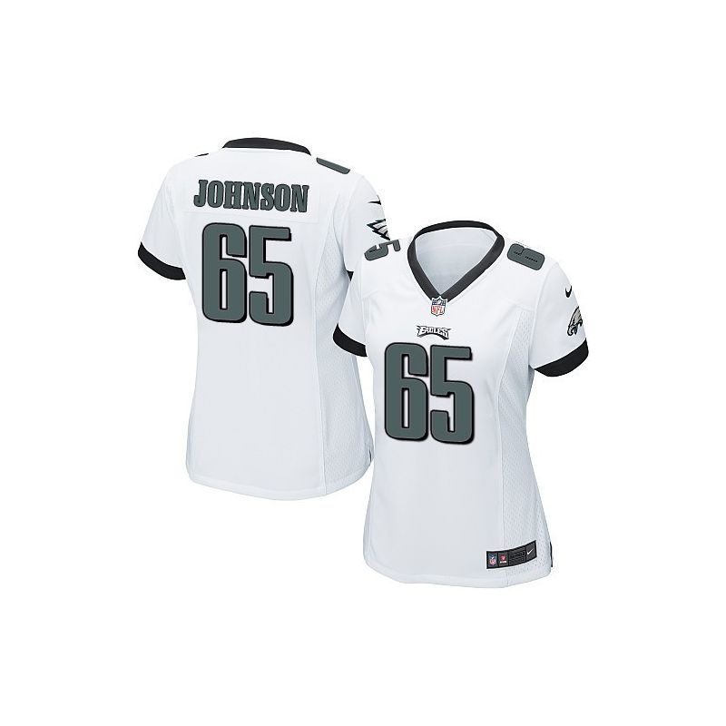 Cheap Lane Johnson Eagles Women Jersey From China White Game #65