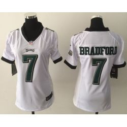 Cheap Sam Bradford Eagles Women Jersey From China White Game #7