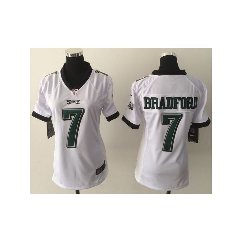 Cheap Sam Bradford Eagles Women Jersey From China White Game #7