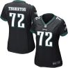 Cheap Cedric Thornton Eagles Women Jersey From China Black Game #72