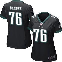 Cheap Allen Barbre Eagles Women Jersey From China Black Game #76