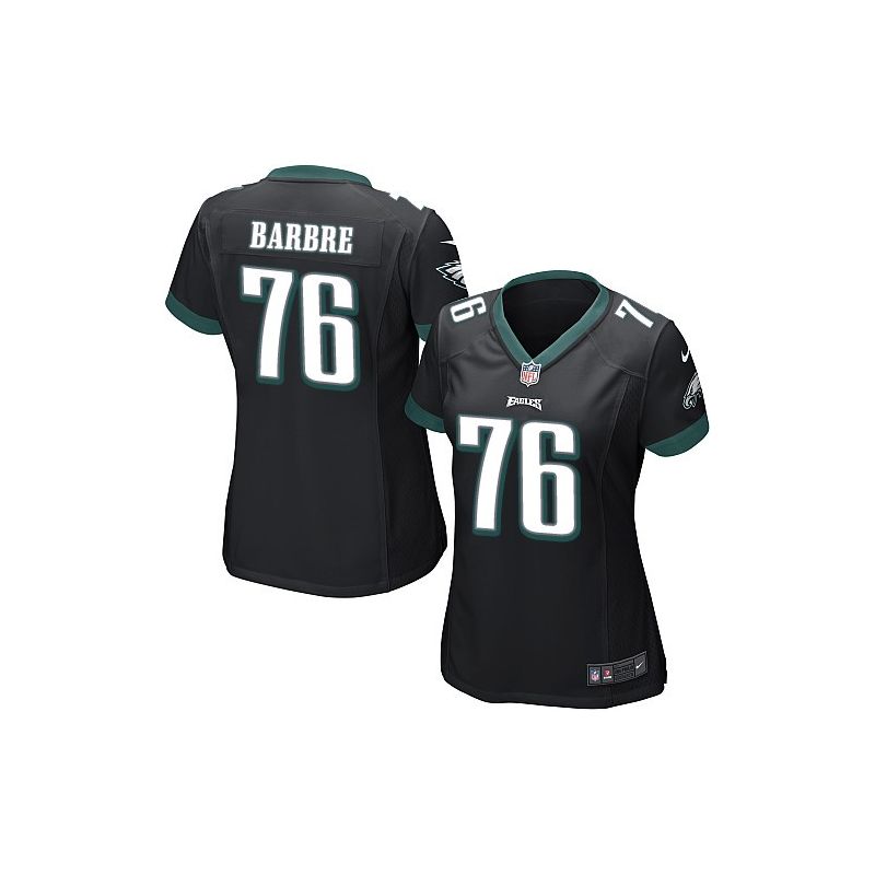 Cheap Allen Barbre Eagles Women Jersey From China Black Game #76