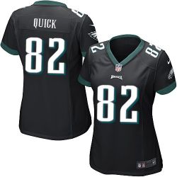 Cheap Mike Quick Eagles Women Jersey From China Black Game #82