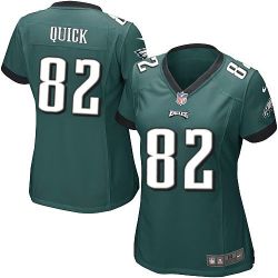 Cheap Mike Quick Eagles Women Jersey From China Green Game #82