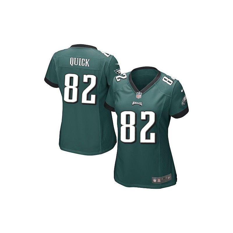 Cheap Mike Quick Eagles Women Jersey From China Green Game #82