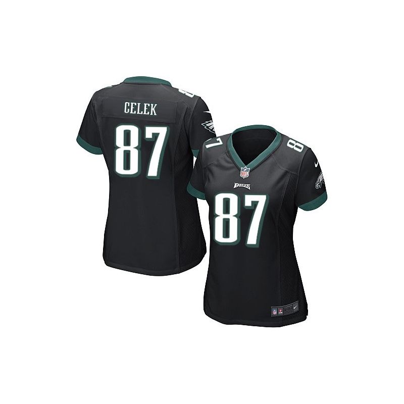 Cheap Brent Celek Eagles Women Jersey From China Black Game #87