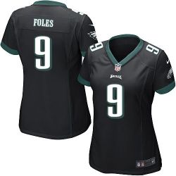 Cheap Nick Foles Eagles Women Jersey From China Black Game #9