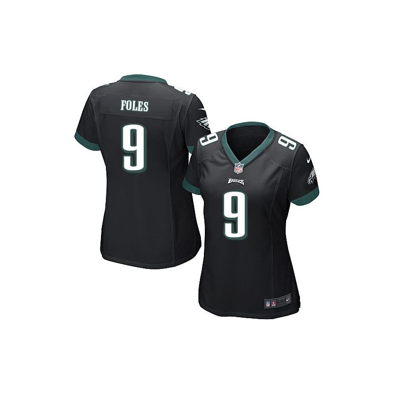 Cheap Nick Foles Eagles Women Jersey From China Black Game #9