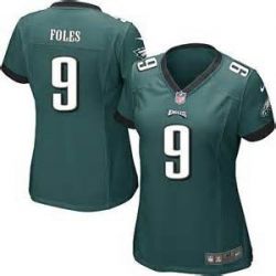 Cheap Nick Foles Eagles Women Jersey From China Green Game #9