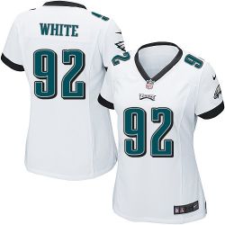 Cheap Reggie White Eagles Women Jersey From China White Game #92