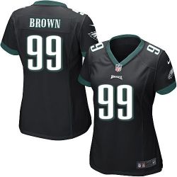 Cheap Jerome Brown Eagles Women Jersey From China Black Game #99