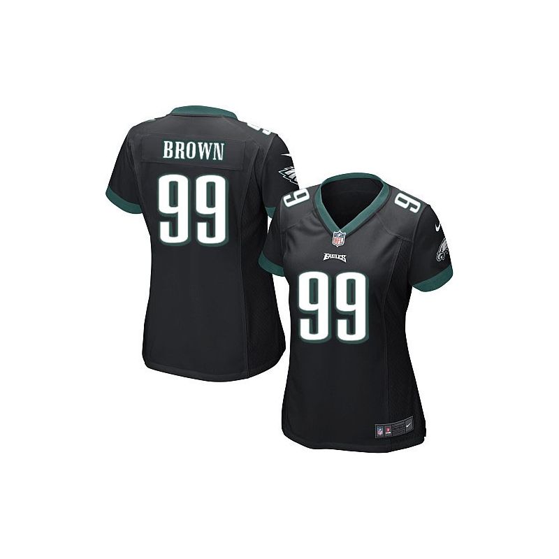 Cheap Jerome Brown Eagles Women Jersey From China Black Game #99