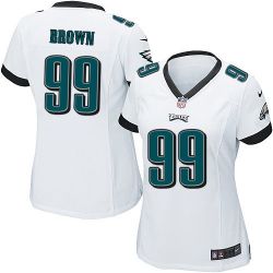 Cheap Jerome Brown Eagles Women Jersey From China White Game #99