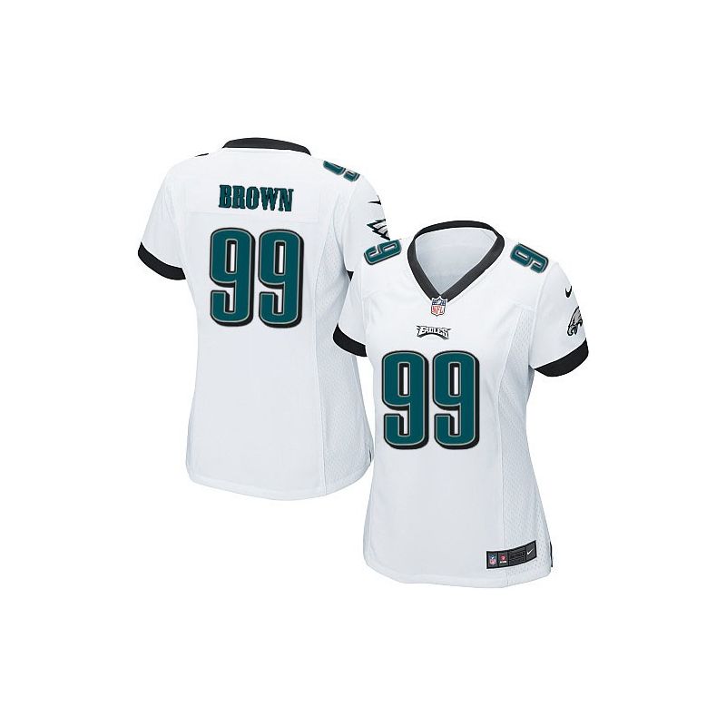 Cheap Jerome Brown Eagles Women Jersey From China White Game #99