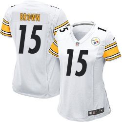 Cheap Justin Brown Steelers Women Jersey From China White Game #15