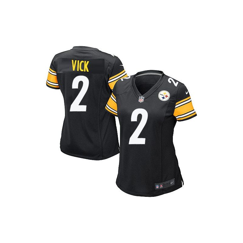 Cheap Mike Vick Steelers Women Jersey From China Black Game #2