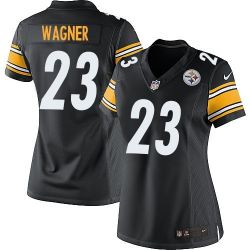Cheap Mike Wagner Steelers Women Jersey From China Black Game #23