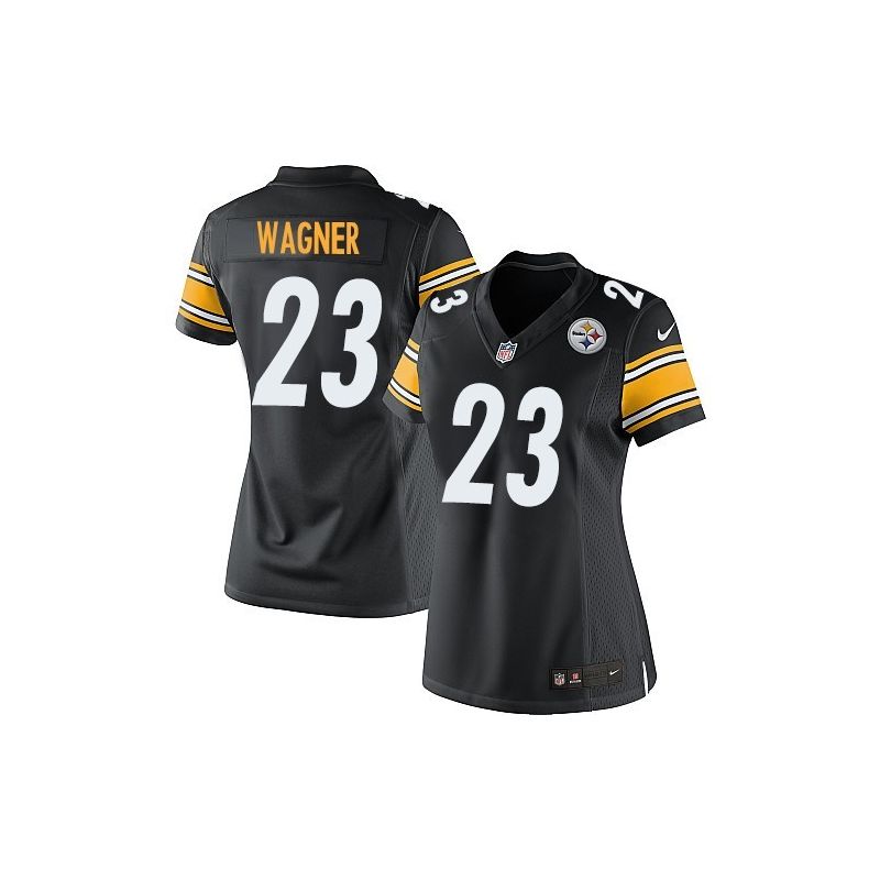 Cheap Mike Wagner Steelers Women Jersey From China Black Game #23