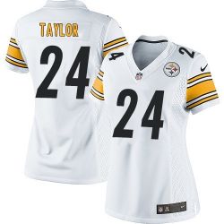 Cheap Ike Taylor Steelers Women Jersey From China White Game #24