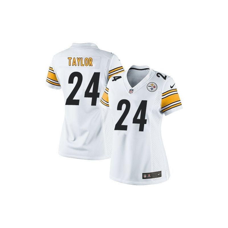 Cheap Ike Taylor Steelers Women Jersey From China White Game #24