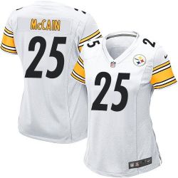 Cheap Brice McCain Steelers Women Jersey From China White Game #25