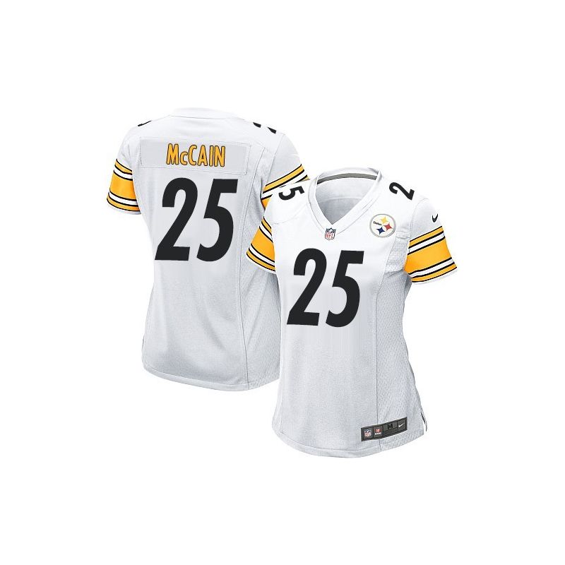 Cheap Brice McCain Steelers Women Jersey From China White Game #25