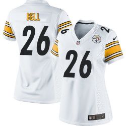 Cheap LeVeon Bell Steelers Women Jersey From China White Game #26