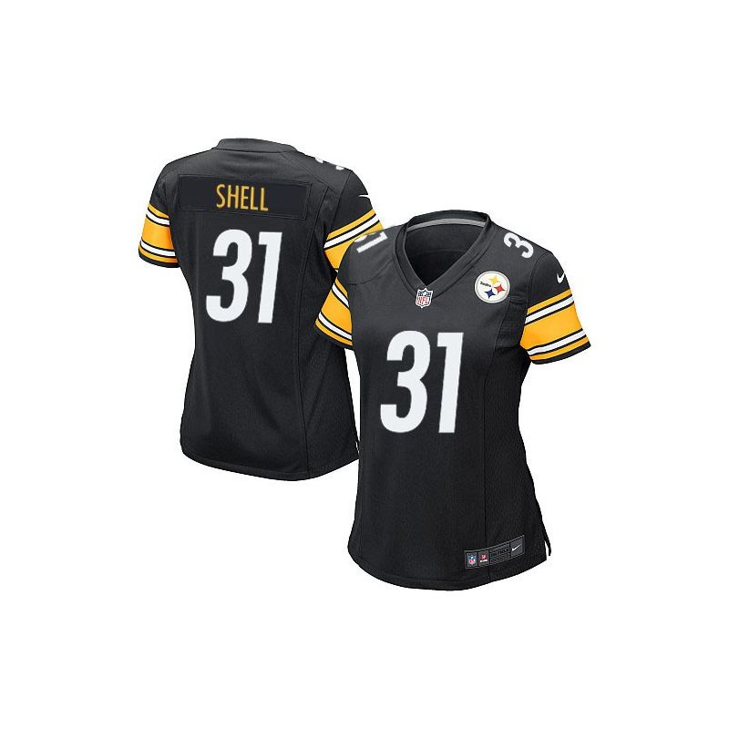 Cheap Donnie Shell Steelers Women Jersey From China Black Game #31