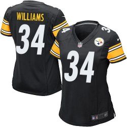 Cheap DeAngelo Williams Steelers Women Jersey From China Black Game #34