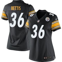 Cheap Jerome Bettis Steelers Women Jersey From China Black Game #36