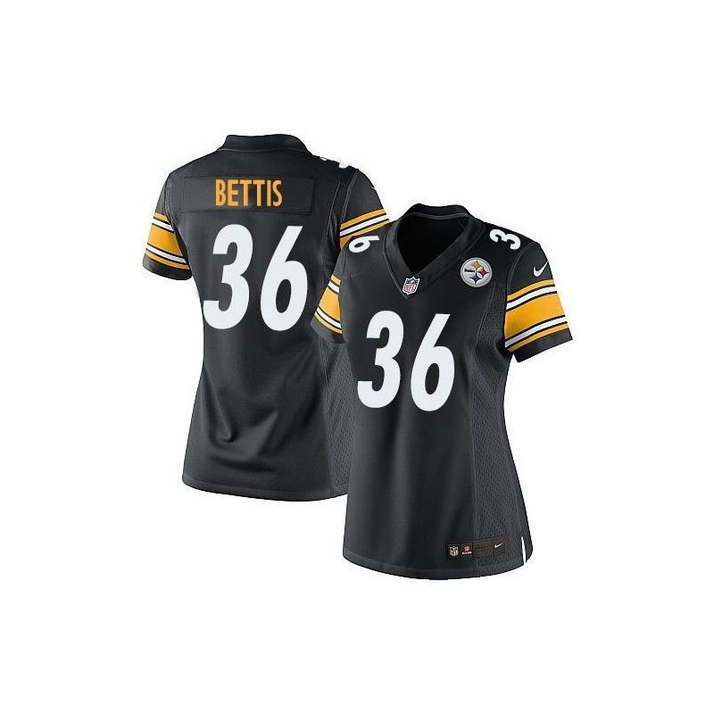 Cheap Jerome Bettis Steelers Women Jersey From China Black Game #36