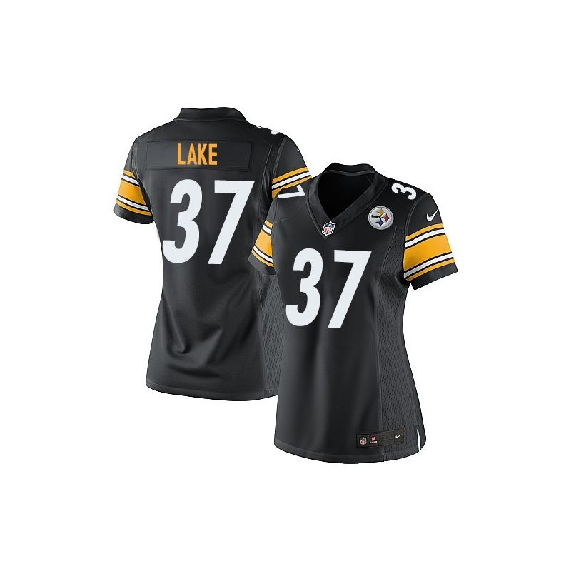 Cheap Carnell Lake Steelers Women Jersey From China Black Game #37