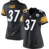 Cheap Carnell Lake Steelers Women Jersey From China Black Game #37