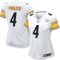 Cheap Adam Podlesh Steelers Women Jersey From China White Game #4