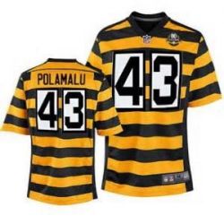 Cheap Troy Polamalu Steelers Women Jersey From China Yellow-Black-80th-throwback Game #43