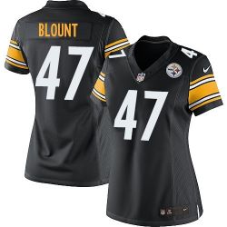 Cheap Mel Blount Steelers Women Jersey From China Black Game #47