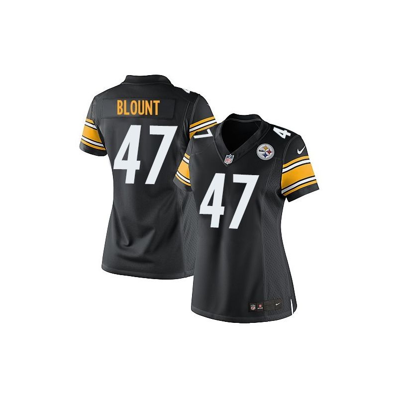 Cheap Mel Blount Steelers Women Jersey From China Black Game #47