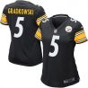 Cheap Bruce Gradkowski Steelers Women Jersey From China Black Game #5