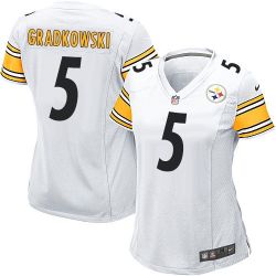 Cheap Bruce Gradkowski Steelers Women Jersey From China White Game #5